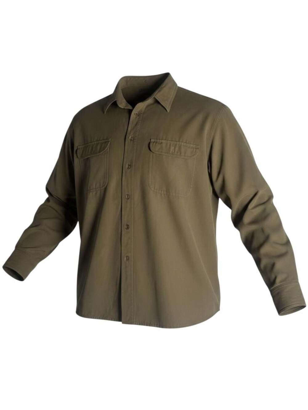 Bruno Men's Long Sleeve Sueded Microfiber Button Down Utility Shirt